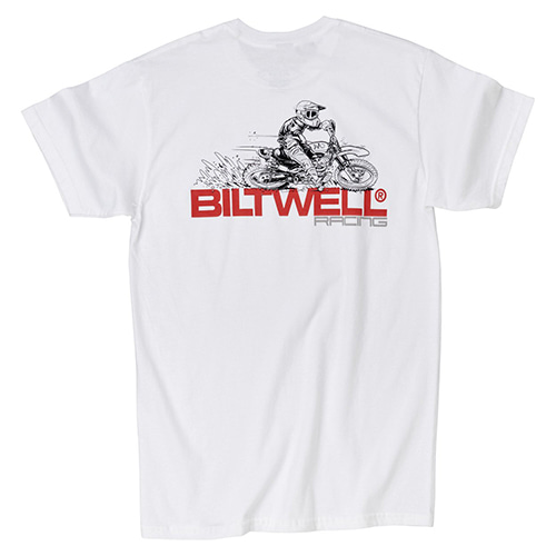 빌트웰 티셔츠 스페어 파츠 화이트BILTWELL T-SHIRT SPARE PARTS WHITE
