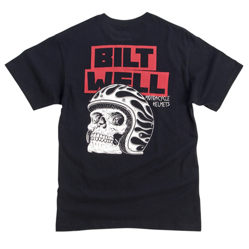 빌트웰 티셔츠 스컬 포켓 블랙BILTWELL T-SHIRT SKULL POCKET BLACK